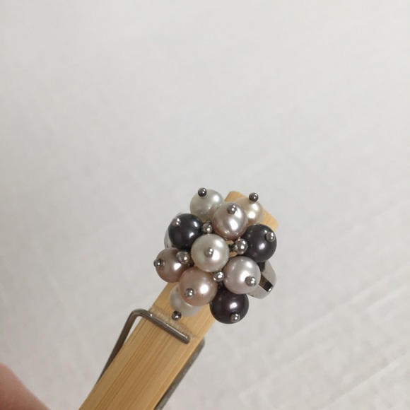 Sterling Silver Pearl Cocktail Ring - Picture 7 of 9